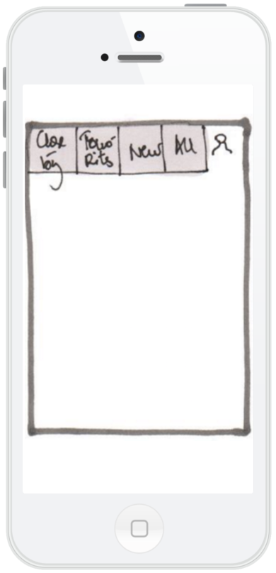 User info/settings wireframe